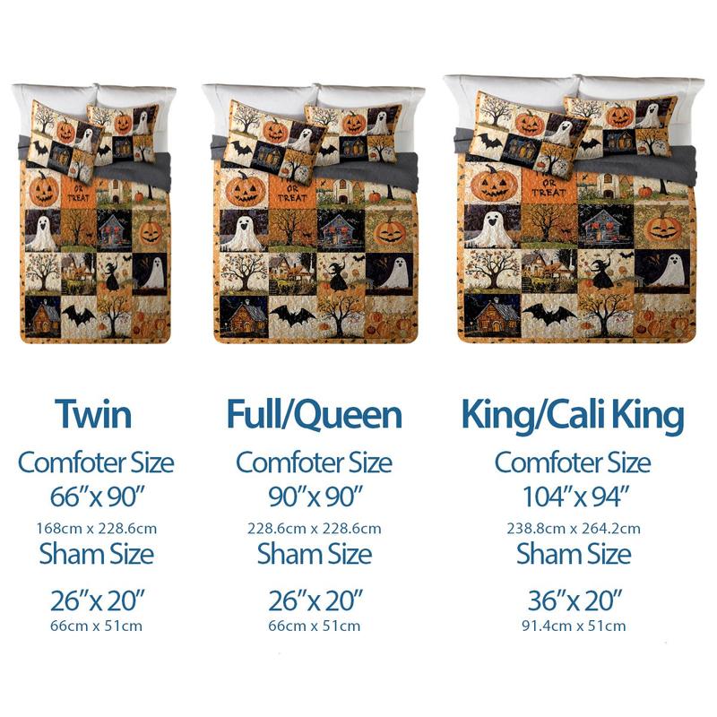 Shineful Spooky Halloween Quilt Set – Multiple Designs