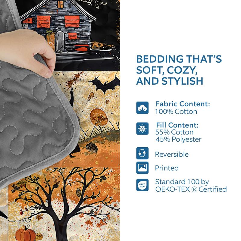 Shineful Spooky Halloween Quilt Set – Multiple Designs