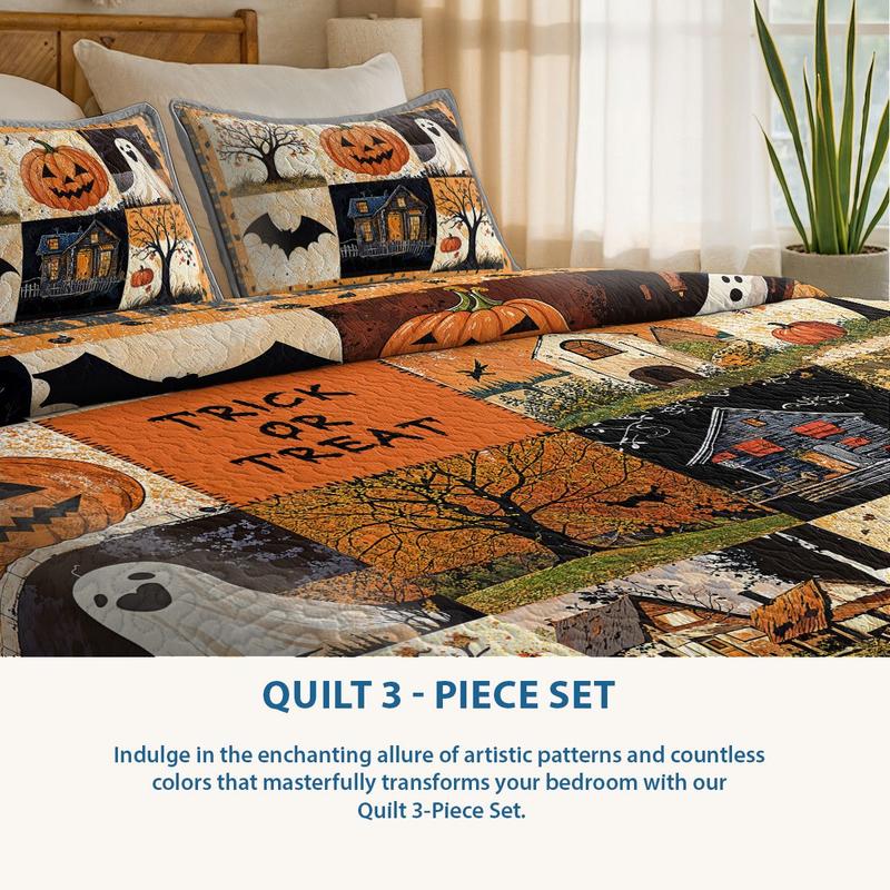 Shineful Spooky Halloween Quilt Set – Multiple Designs